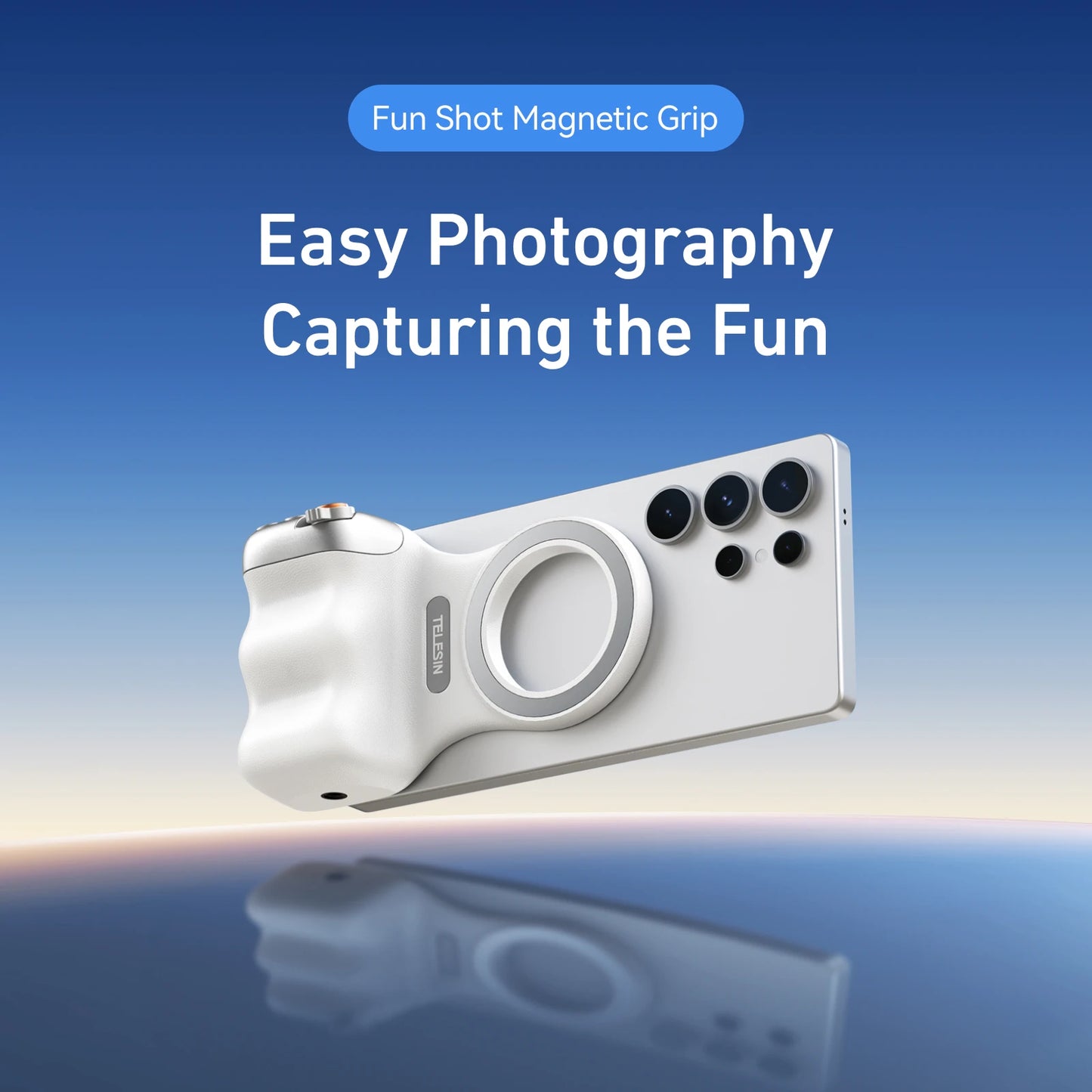 Magnetic Phone Camera Handle – Shooting Grip with Bluetooth Remote Control