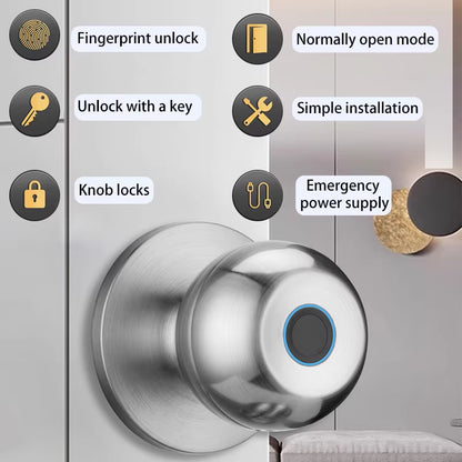 XSDTS Tuya Smart Fingerprint Door Lock – Keyless Biometric Entry for Home & Apartment Security