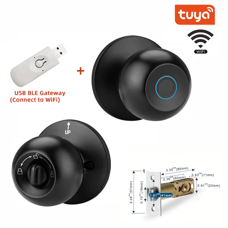 XSDTS Tuya Smart Fingerprint Door Lock – Keyless Biometric Entry for Home & Apartment Security