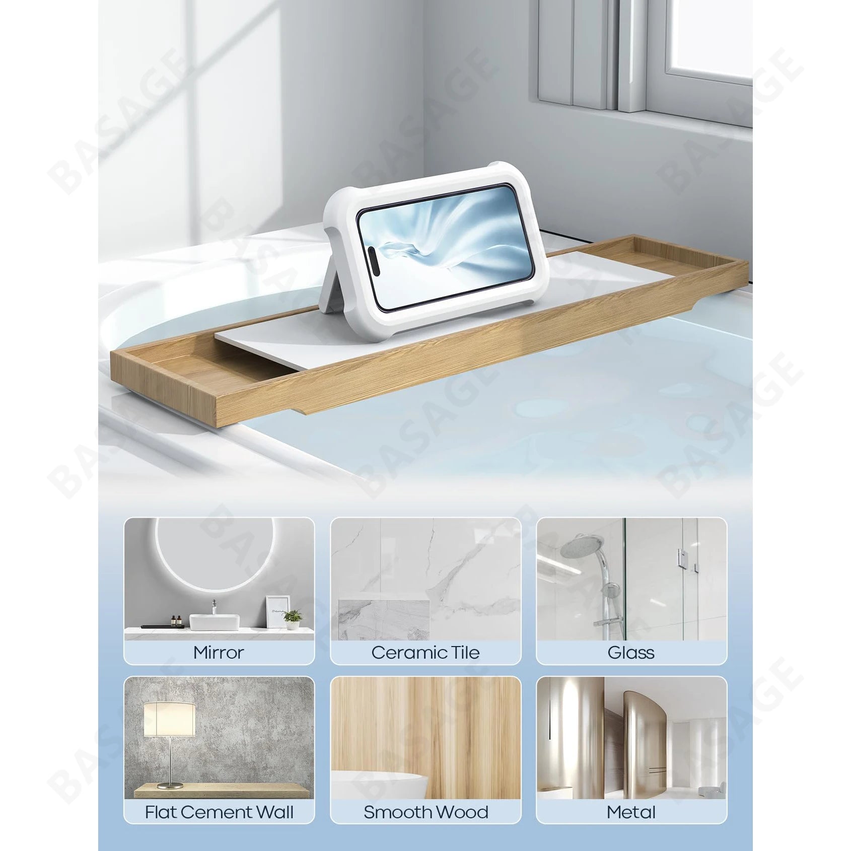 Bathroom Phone Holder – Waterproof, 480° Adjustable, Wall-Mounted