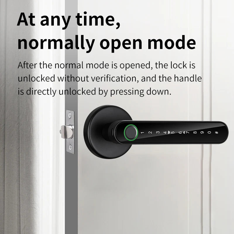 Smart Fingerprint Door Lock – 5-in-1 Keyless Entry (Fingerprint, Password, Key, App, Card)