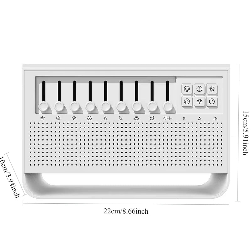 White Noise Sleep Machine – Bluetooth Speaker, Night Light & Humidifier (3-in-1 Design)