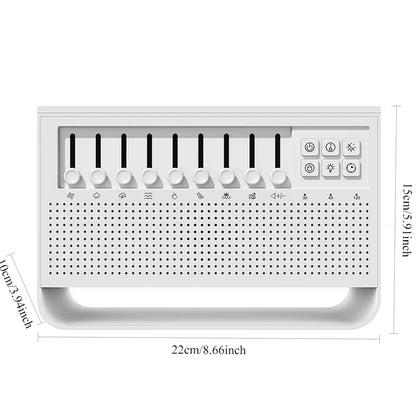 White Noise Sleep Machine – Bluetooth Speaker, Night Light & Humidifier (3-in-1 Design)