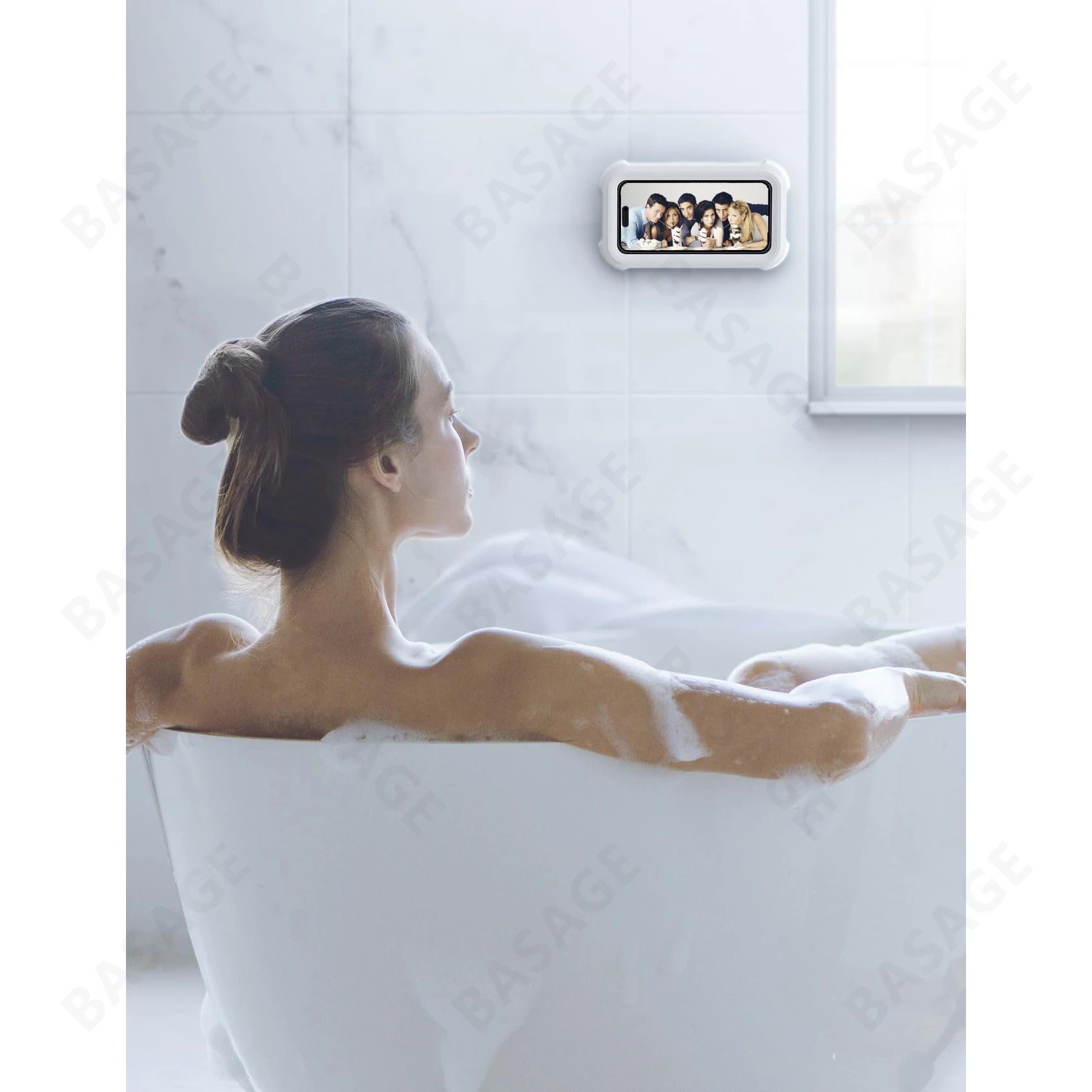 Bathroom Phone Holder – Waterproof, 480° Adjustable, Wall-Mounted