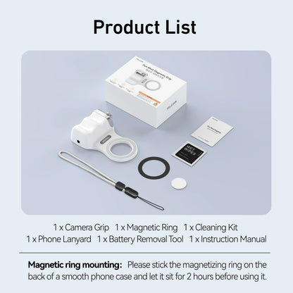 Magnetic Phone Camera Handle – Shooting Grip with Bluetooth Remote Control