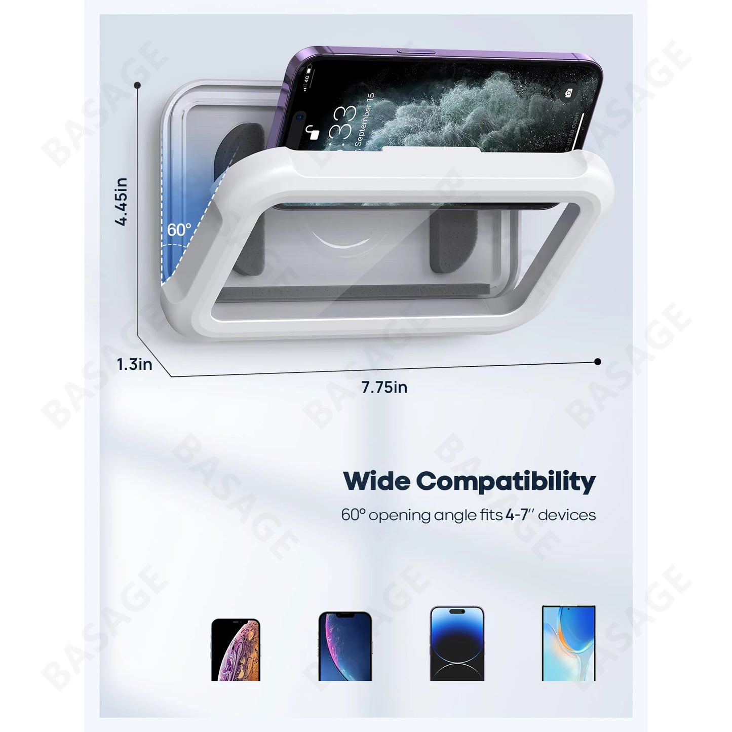 Bathroom Phone Holder – Waterproof, 480° Adjustable, Wall-Mounted