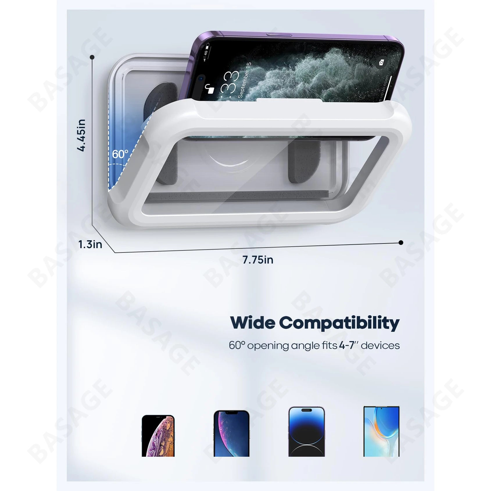 Bathroom Phone Holder – Waterproof, 480° Adjustable, Wall-Mounted
